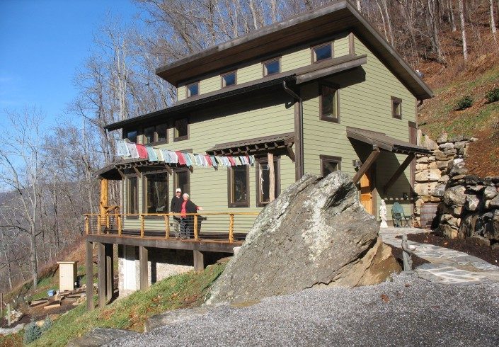 Haywood County Custom Home asheville Passive solar green Mountain style